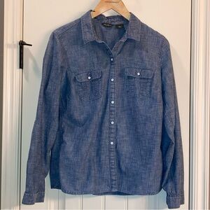 Eddie Bauer Chambray Denim Blouse